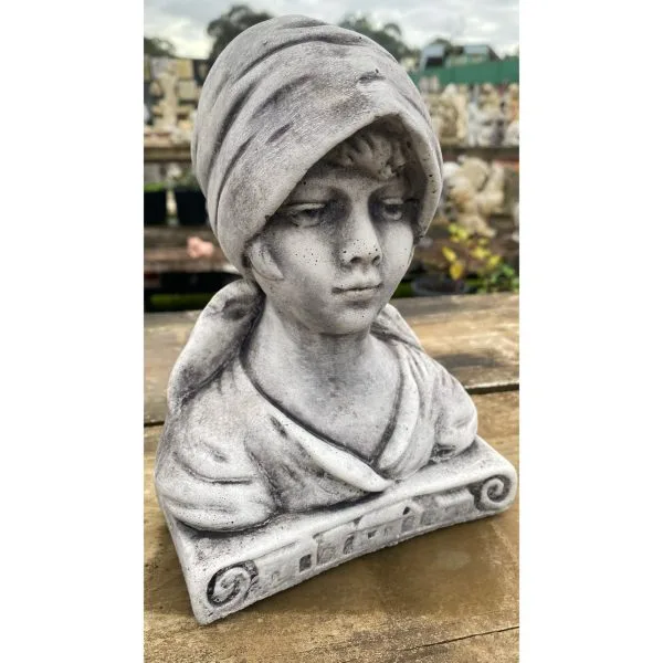 French Girl Small Concrete Statue 9545