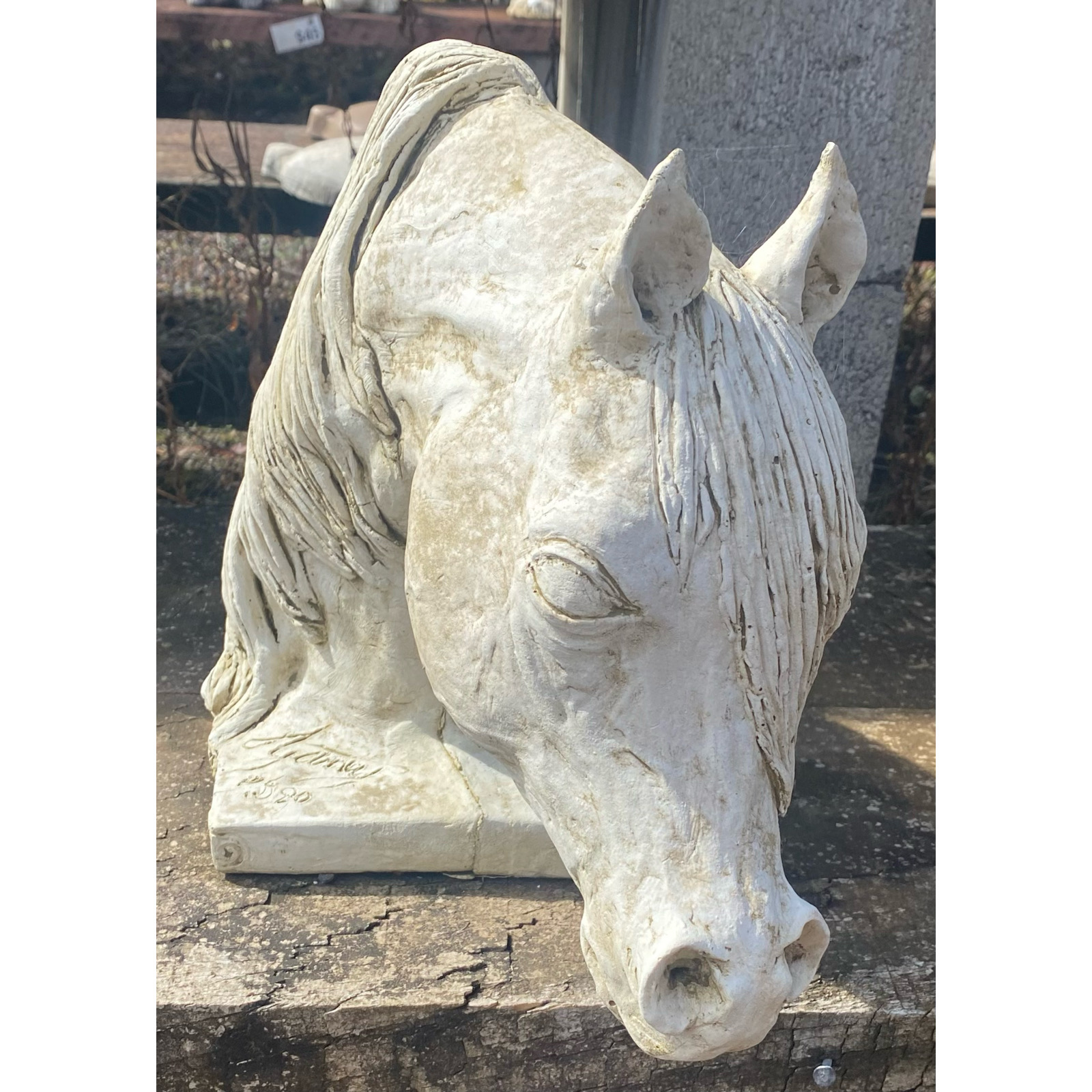 Arabian Stallion Bust Concrete Horse Statue | Wantirna Garden Ornaments ...