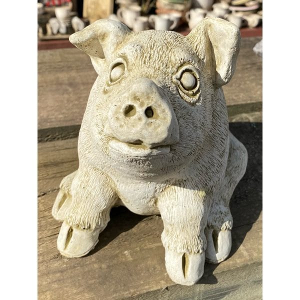 Father Pig Concrete Animal Statue 0902