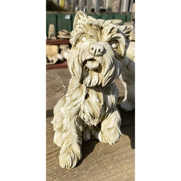 Paw Up Terrier Concrete Dog Statue 0173