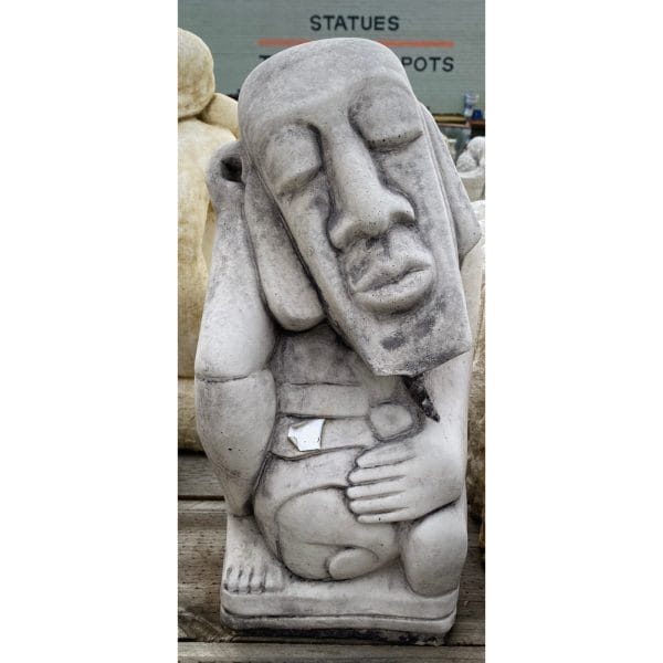 The Thinker Medium Concrete Modern Abstract Statue 7618