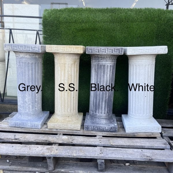 Large Fluted Pedestal with Square Ends