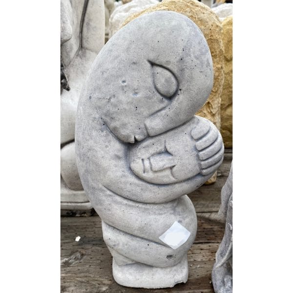 Mother and Child Embrace Concrete Modern Abstract Statue 7645