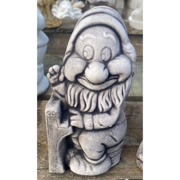 Gnome with Piano Concrete Statue 0341