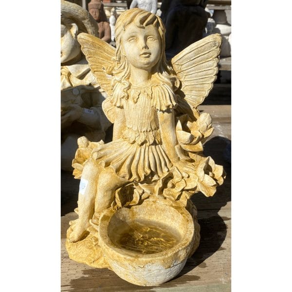 Fairy with Bowl Concrete Statue 1369