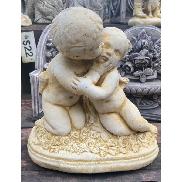 Kissing on Roses Concrete Statue 1342